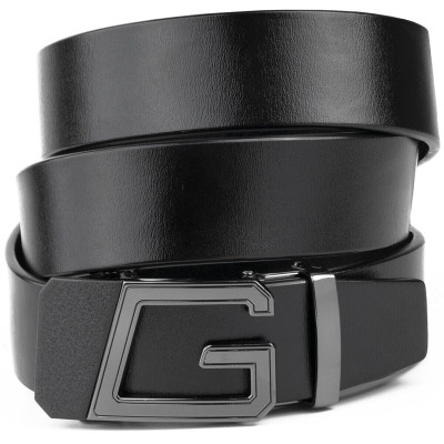 Ремень Vintage Мужской с пряжкой автомат Черный (20322) Винница - изображение 1