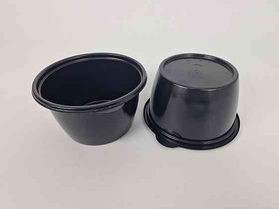 Супниця чорна 750 мл PP (міска) D144 герметичного типу (50 шт.) Харків
