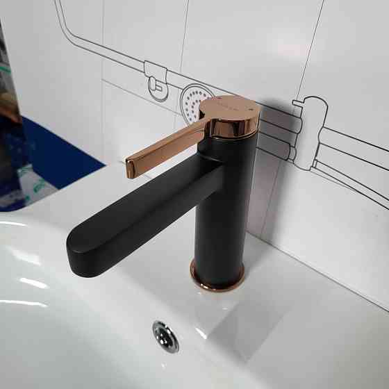 Смеситель для раковины Volle MORA de la noche+oro черный/золото 1537.010126 Киев