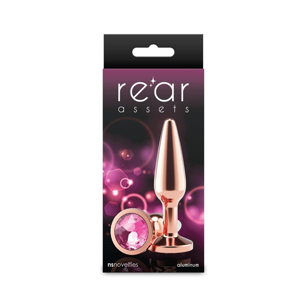Анальна пробка NS Novelties Rear Assets — Tapered — Medium — Rose Gold — Pink Sex Aura Київ - фото 3