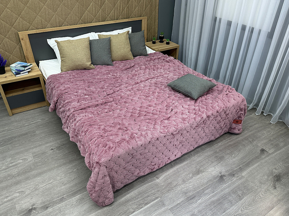 Плед-покрывало Шиншилла 210х220 см (+-5см) Пудровый (87-019) Киев - изображение 2