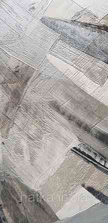 Шпалери вінілові на флізеліні Grandeco Time метрові абстракція структурні мазки сірі чорне срібло беж Київ