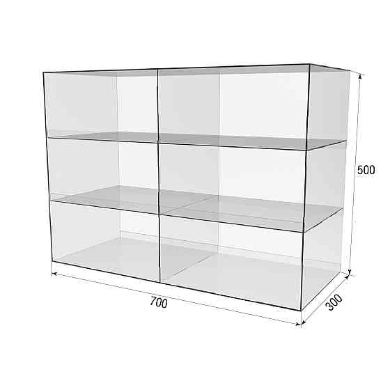 Підставка вітрина EKOSTAR 3 полки 700х300х500 акрил 3 мм Київ