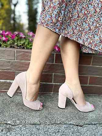 Туфлі жіночі SEE SEVEN пудра натуральна замша каблук 10 см (3535) Коломия