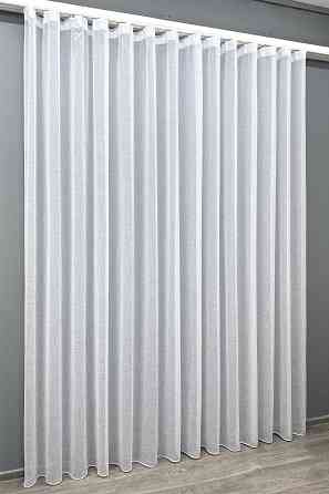 Тюль VR-Textil 2037т Лен Шлифованный однотонный с отблеском Белый 400х270 см (42-1158) Киев