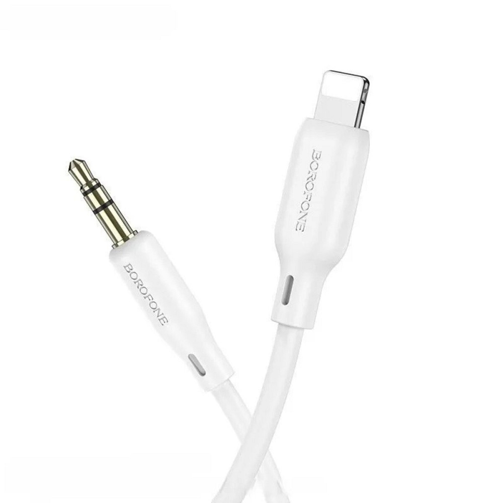 Аудiо-кабель BOROFONE BL18 iP silicone digital audio conversion cable White Київ - фото 1