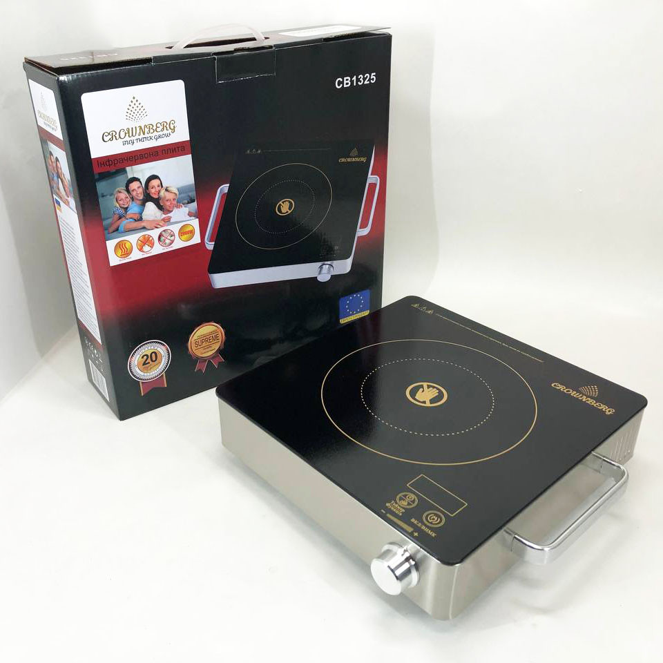 Комфорочна електроплита Crownberg CB-1325, Потужна електроплита для дому, Плита на стіл електрична LR-86 Івано-Франківськ - фото 7