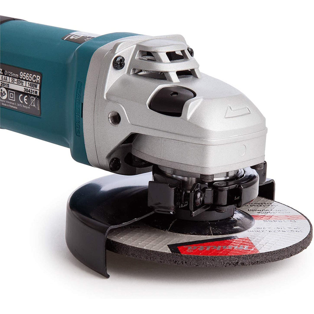 Професійна кутова шліфувальна машина Makita 9565 CVR: 1400 Вт, Ø диска 125х22,23 мм, 12000 об/хв, вага 2.4 кг Київ - фото 2