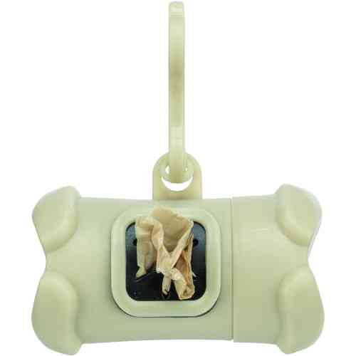 Контейнер-кісточка Trixie для збиральних пакетів пластикова з 1 рулоном пакетів для фекалій розмір М 15 шт Київ