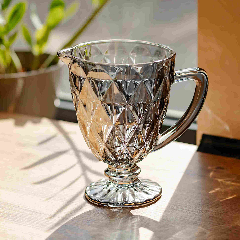 Глек для напоїв Fractal скляний 1 літр HP-19-267 глечик для лимонаду прозорий Коломыя - изображение 2