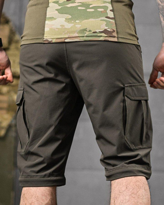 Стрейчевые летние такатические штаны-шорты PARADOX олива ДЛ6298 Одесса - изображение 10