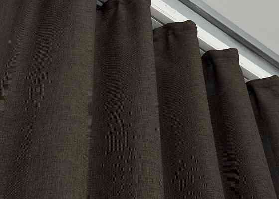 Однотонна тканина "Льон мішковина" висота 2,8м колір венге 107ш Київ