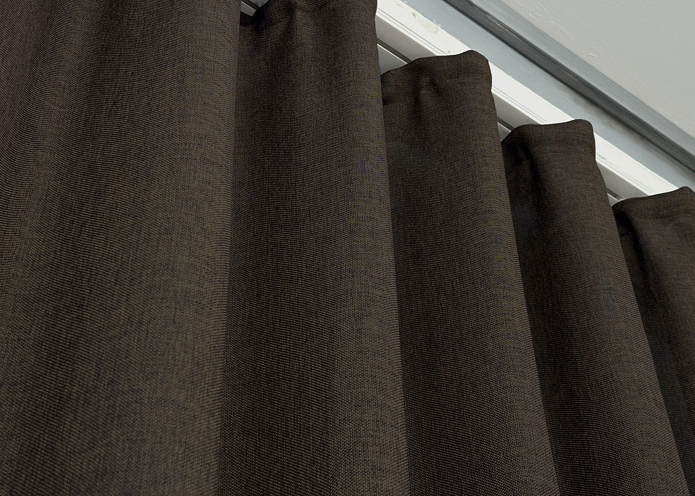 Однотонна тканина "Льон мішковина" висота 2,8м колір венге 107ш Київ - фото 4