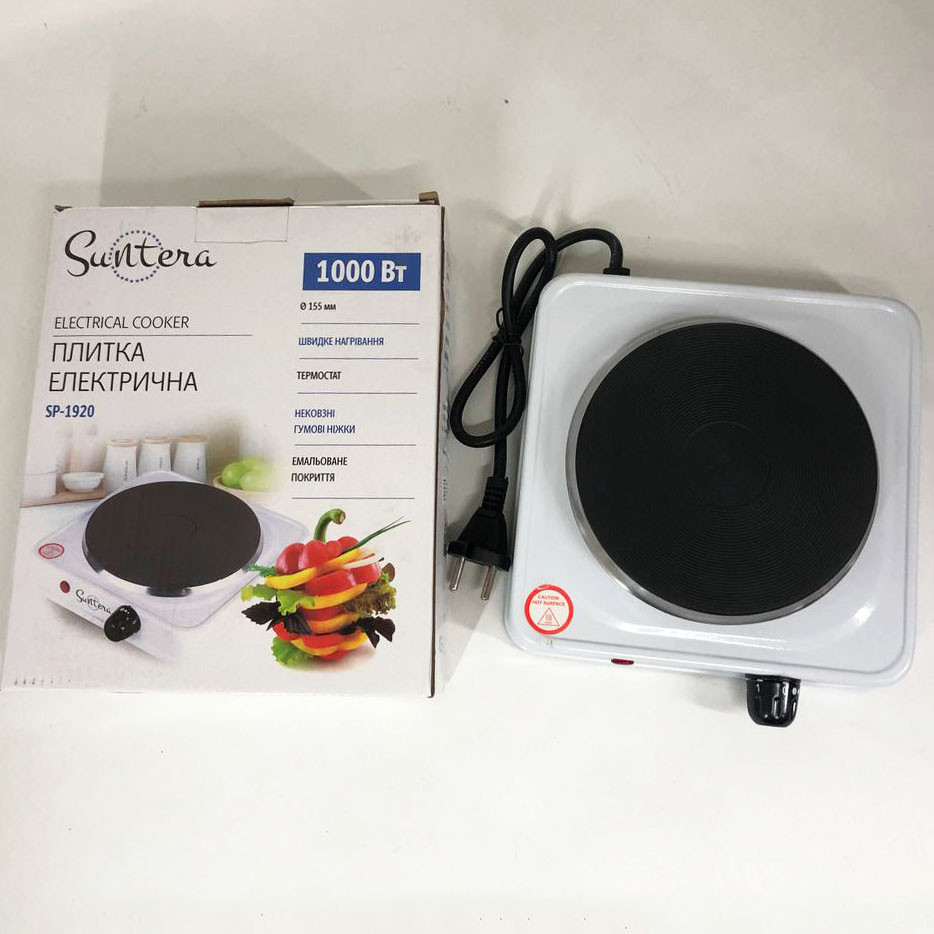 Електроплита настільна побутова Suntera SP-1920 белая, Потужна настільна плита для дому GC-81 Львів - фото 7