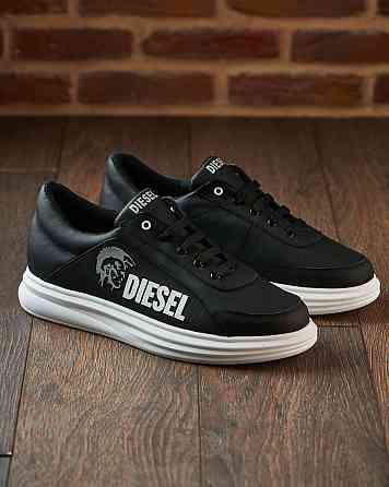 Чоловічі шкіряні кросівки 3д дизель ч\б Харьков