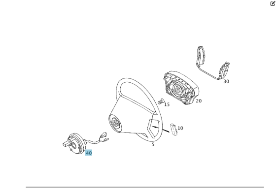 Mercedes-Benz  A0004640318 Контактна спіраль - шлейф керма CL C215 S-class short W220 S-class long V220 Одеса