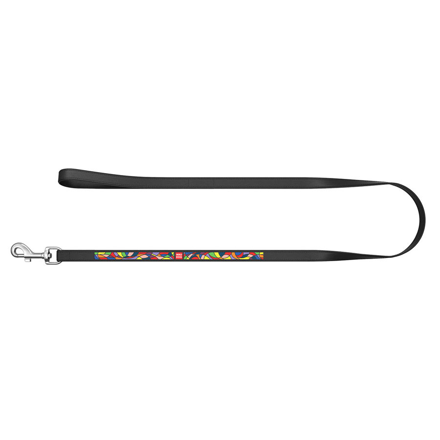 Повідець WAUDOG Design з малюнком "Вітраж" (ширина 25 мм, довжина 122 см) чорний Коломыя - изображение 2