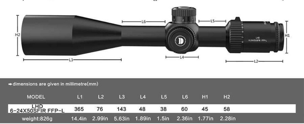 Оптический прицел Discovery LHD 6-24x50 IR FFP Оптичний приціл оптика. Київ - фото 4
