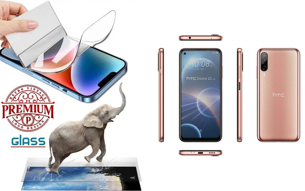 Полиуретановая пленка HTC Desire 22 Pro 5G, Premium, толщина 0,2 мм Киев - изображение 1