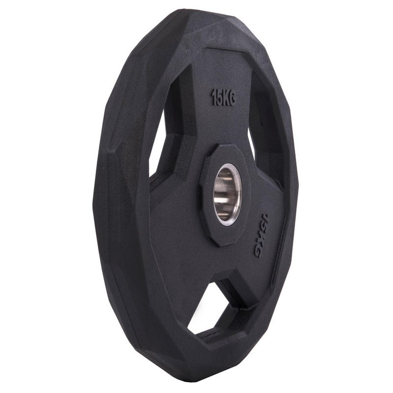 Блин (диск) полиуретановый 15 кг 51 мм KZ-3858-15 Киев - изображение 3