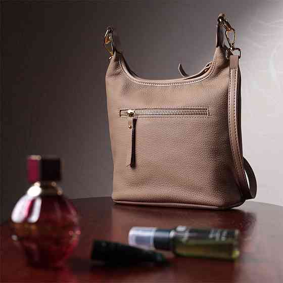 Женская сумка на плечо из натуральной кожи Vintage 22629 Бежевая Киев