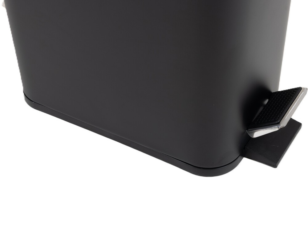 Відро для сміття з плавним закриванням прямокутне Zerix Sansa-TC0105 Black 5 л колір чорний нерж. сталь (ZX5894) Чернівці - фото 7