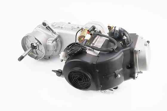 Двигун скутерний в зборі 4Т-80куб (короткий варіатор, довгий вал) + карбюратор, комутатор, котушка запалювання, повітряний фільтр Київ