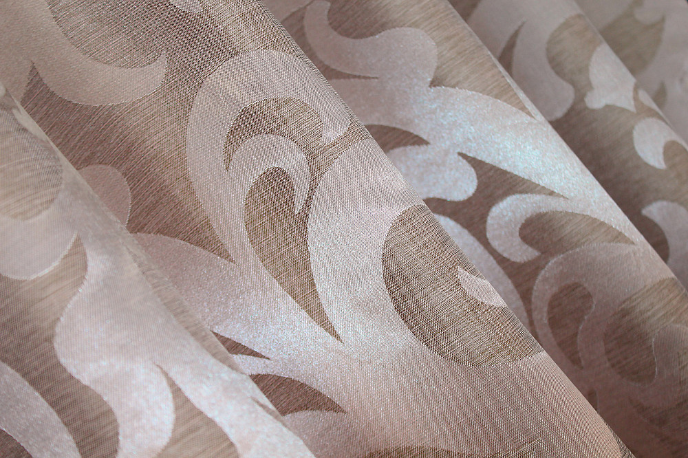 Комплект коротких штор VR-Textil Жаккард Вензель № 090ш Пудровый 130х170 см 2 шт (35-0013) Киев - изображение 8