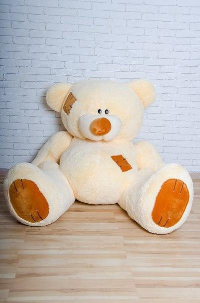 М'яка  іграшка Великий плюшевий ведмедик мішка Потап 250 см Персиковий Тернопіль - фото 1