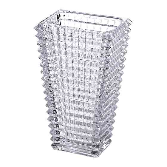 Прямокутна декоративна ваза для квітів із скла, 17 см HP-1721 Київ