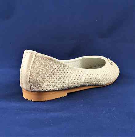Жіночі Балетки Бежеві Перламутр Мокасини Туфлі (розміри: 36,38) — 13-3 Дніпро