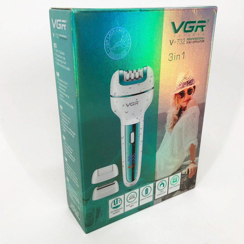 Терка для педикюрної обробки стоп VGR V-732, Багатофункціональна жіноча бритва, Насадка пемза для п'ят YX-23 Львів - фото 4