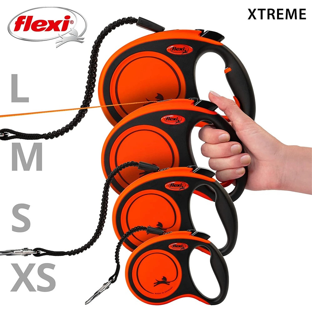 Поводок-рулетка Flexi для собак Xtreme оранжевая лента размер S 5 м/20 кг Киев - изображение 3