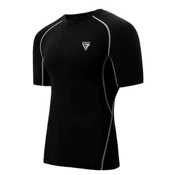 Рашгард з коротким рукавом RDX Lycra Black M Каменское