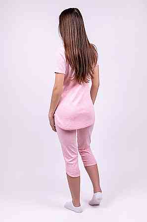 Домашній жіночий комплект (піжама), рожева Україна топ Крохатушка одяг Київ