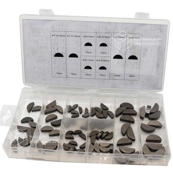 Набір шпонок півколо 80 шт. (8 видів) Мукачево - фото 3