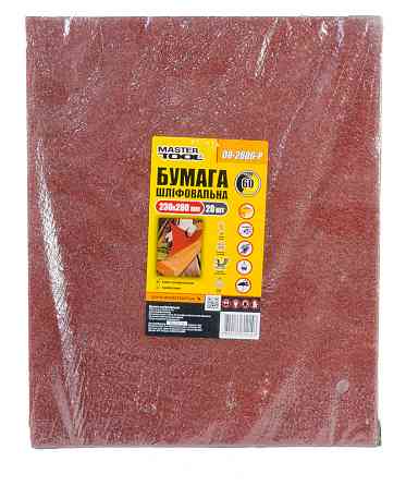 MASTERTOOL Папір шліфувальний водостійкий MASTERTOOL Р60 230×280 мм 20 шт 08-2606-Р Коломыя