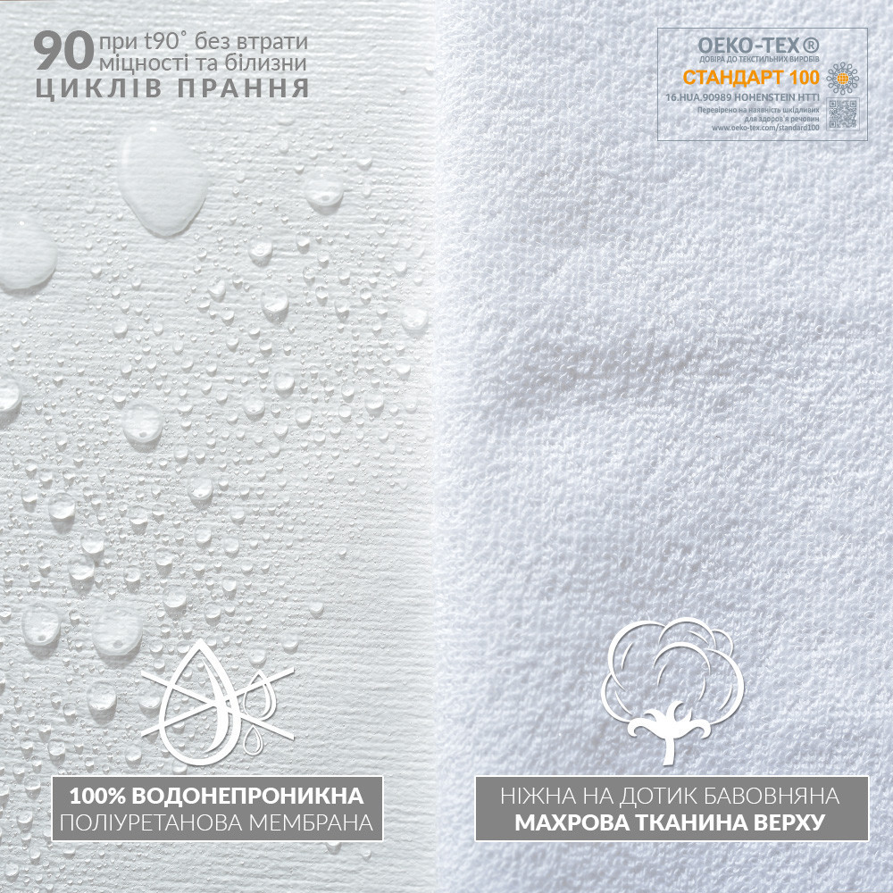 Наматрацник Ideal Textile дитячий водонепроникний Aqua Stop 90х200 см Чернівці - фото 6