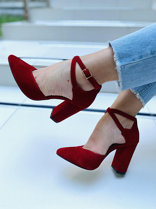 SANTINI Босоніжки жіночі SANTINI 953589-27 червоні (літо, замша натуральна) (3843) Коломыя - изображение 1