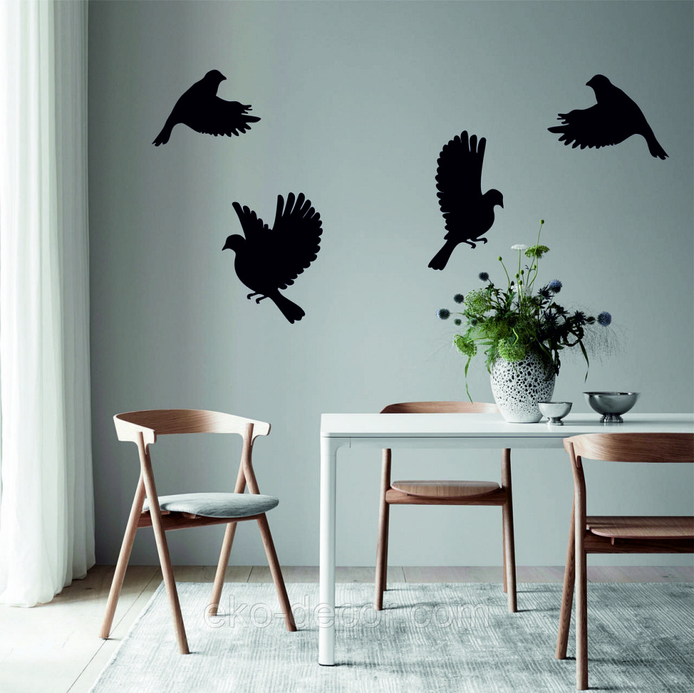 Декоративное настенное Панно «Птичка» Декор на стену(цена за 1шт) 30*21, Черный Киев - изображение 7