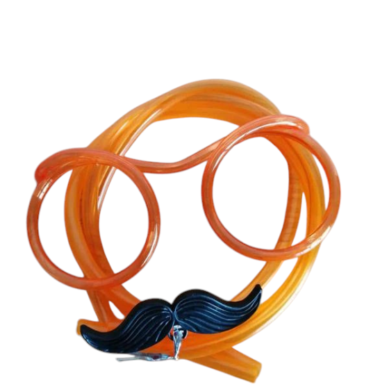 Очки трубочка детские с усами для питья one size оранжевый Киев