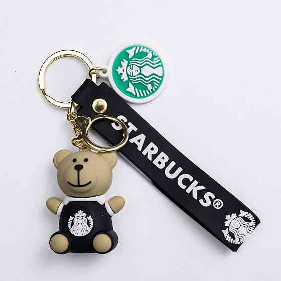 Брелок-мишеня Старбакс для ключів та сумок, чорний Київ