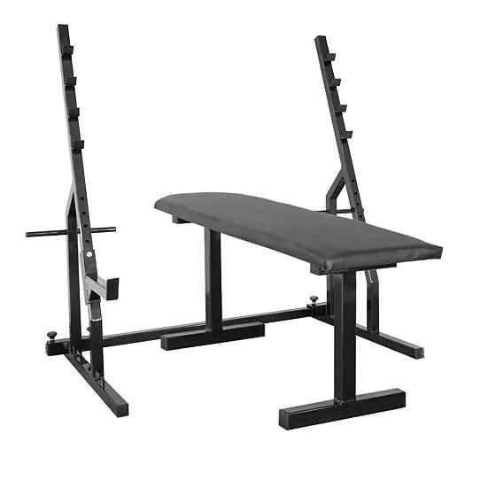 Скамья горизонтальная для жима + Стойки со страховкой 40 на 40 мм. Киев