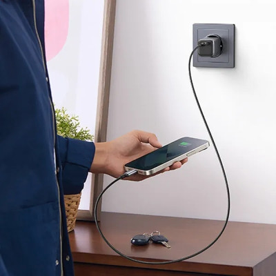 Зарядное устройство Ugreen 1xUSB 30W (USB-C) Gan PD Nexode Mini + PD cable Grey CD319 (25257) Винница - изображение 8