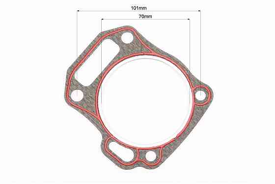 Прокладка головки циліндра 170F-70mm, (пароніт, червона нитка, на блістер) Киев