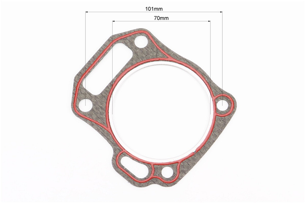 Прокладка головки циліндра 170F-70mm, (пароніт, червона нитка, на блістер) Київ - фото 3