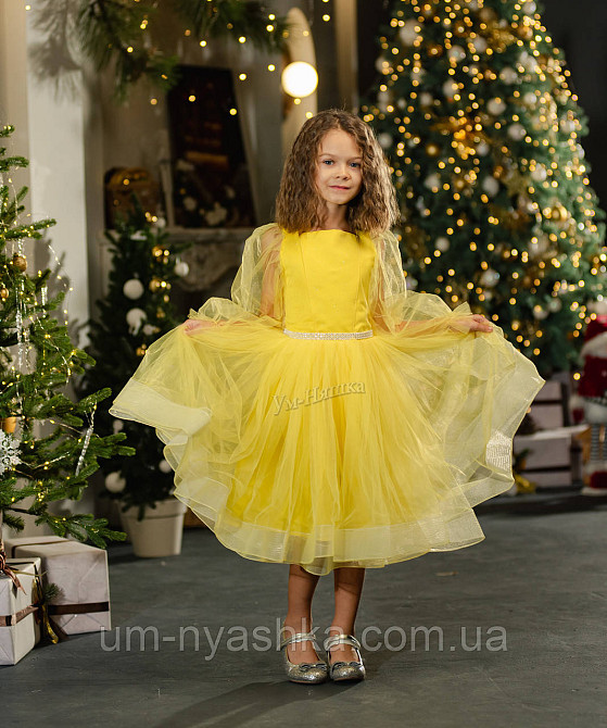 Желтое нарядное платье на девочку костюм Солнышко, Цыпленок, Уточка, Одуванчик Кривой Рог - изображение 2