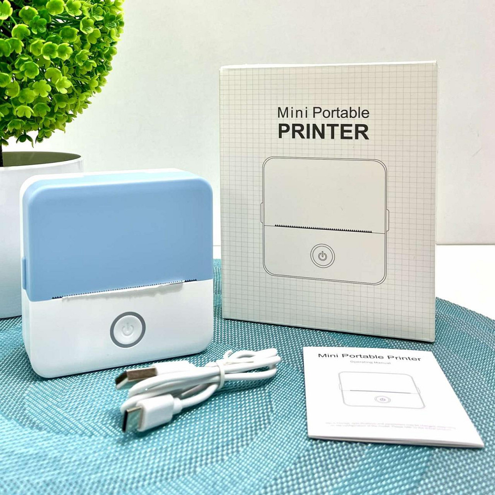 Принтер-міні дитячий портативний друк із смартфона Синій (C 65320) Чернігів - фото 1
