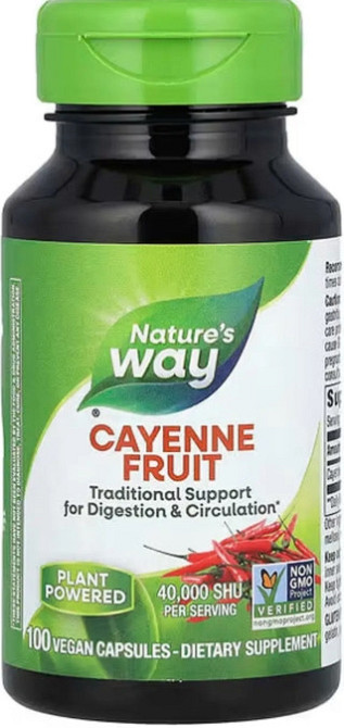 Экстракт кайенского переца Nature's Way Cayenne 40000 SHU 100 капс Киев - изображение 1