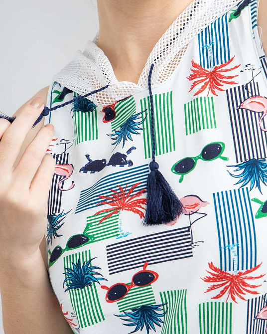 Туника женская с капюшоном - Фламинго Nicoletta 83538 S Киев - изображение 3